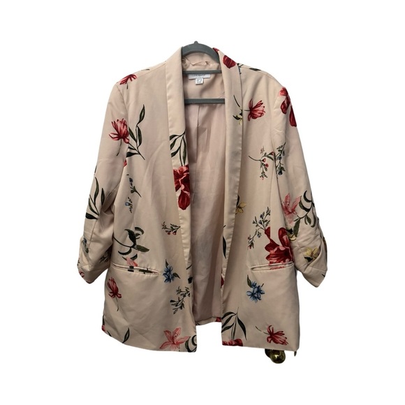 Primark Floral Kimono Blazer Jacket in blush size women’s 16 - Picture 10 of 14